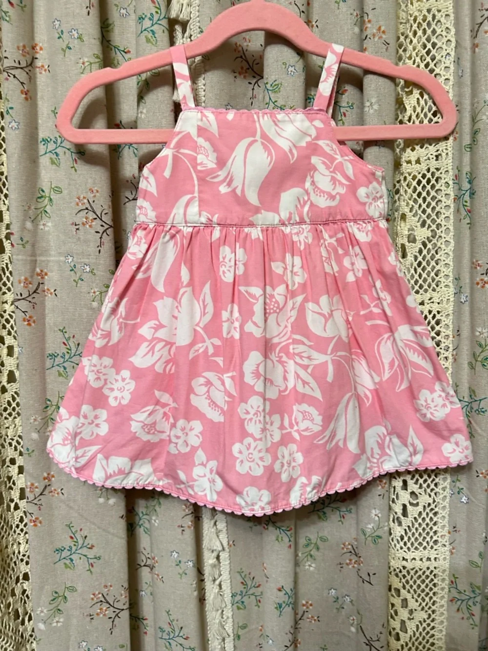 Baby‎ Gap Pink Floral Dress w Built In Bodysuit 3-6 Months